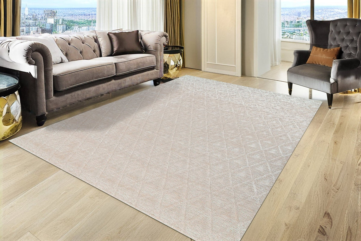 Dynamic Rugs Penta 6322 Power Loomed Modern Cream Rug