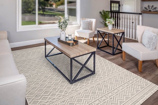 Dynamic Rugs Seville 3610 Ivory/Soft Grey Rug.