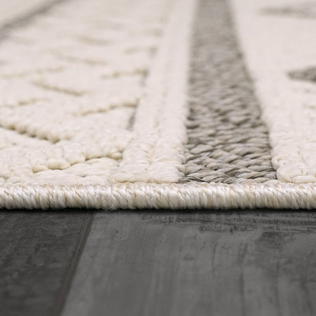Dynamic Rugs Seville 3612 Beige/Dark Grey Rug.