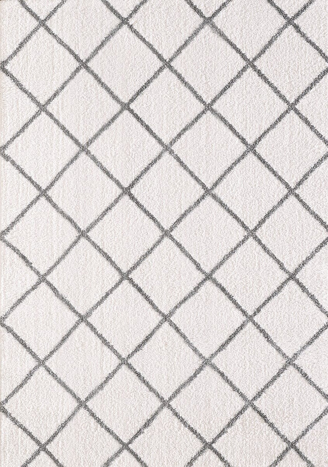 Dynamic Rugs Silky Shag 5920 Ivory / Silver Rugs.