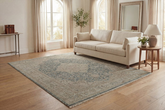 Dynamic Rugs Solace 17920 Power Loomed Traditional Beige/Blue Rug