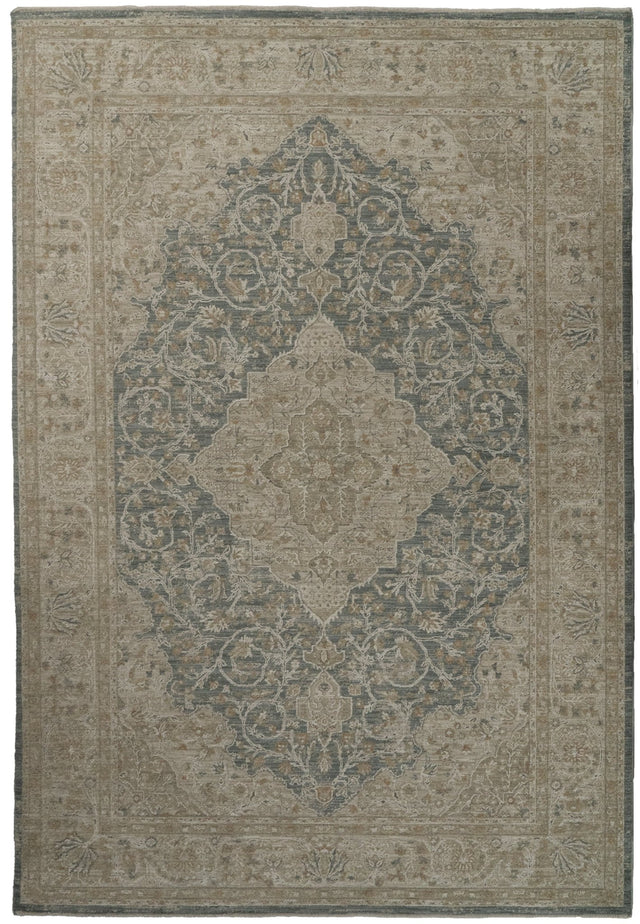 Dynamic Rugs Solace 17920 Power Loomed Traditional Beige/Blue Rug