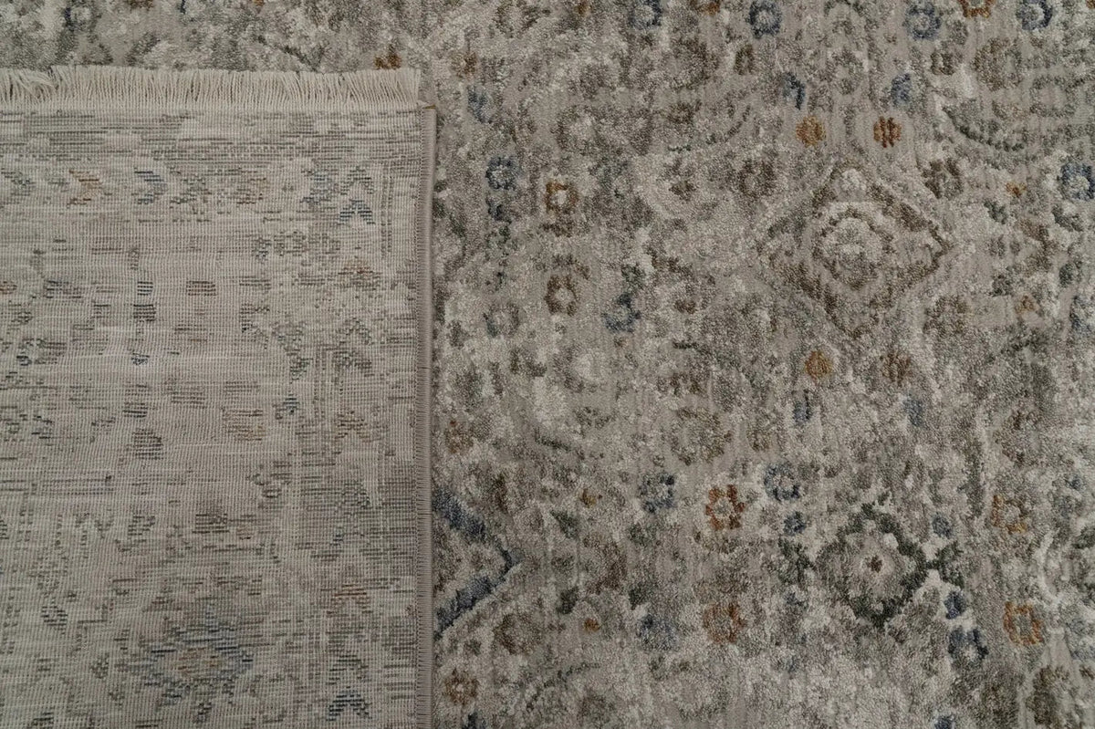 Dynamic Rugs Valeria 10525 Power Loomed Transitional Ivory/Beige/Multi Rug - Corner