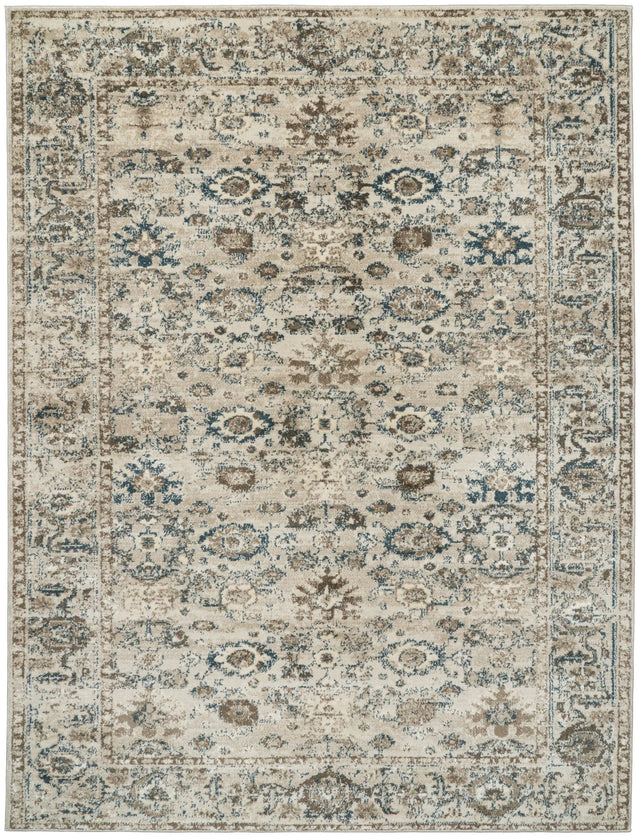 Dynamic Rugs Venedik 17770 Power Loomed Traditional Cream/Blue Rug