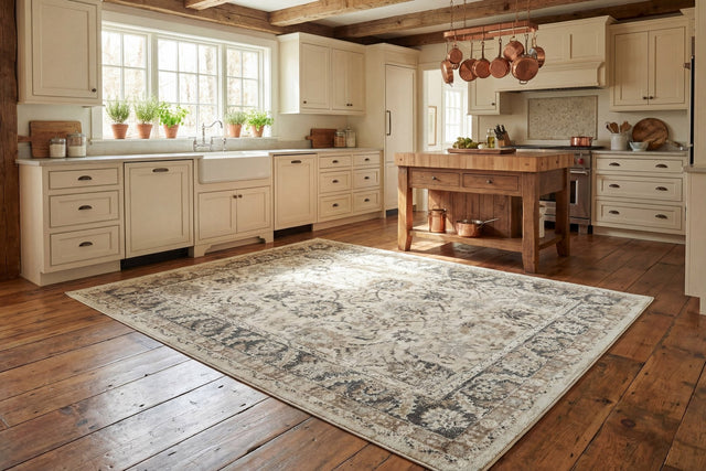 Dynamic Rugs Venedik 17772 Power Loomed Traditional Cream/Grey Rug