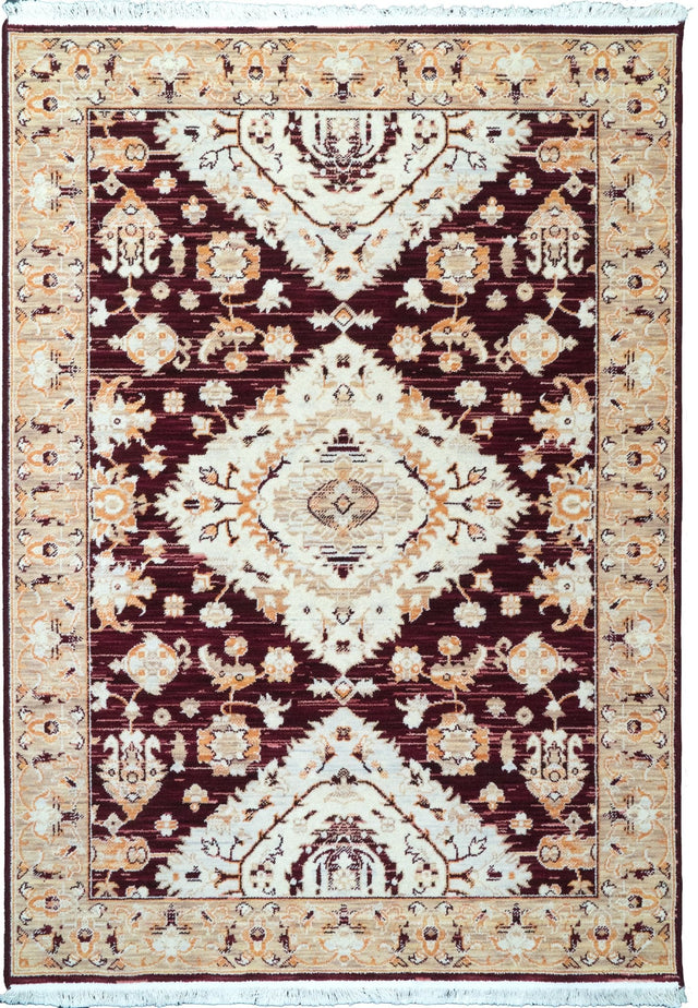 Dynamic Rugs Wade 18606 Power Loomed Traditional Red/Beige/Multi Rug