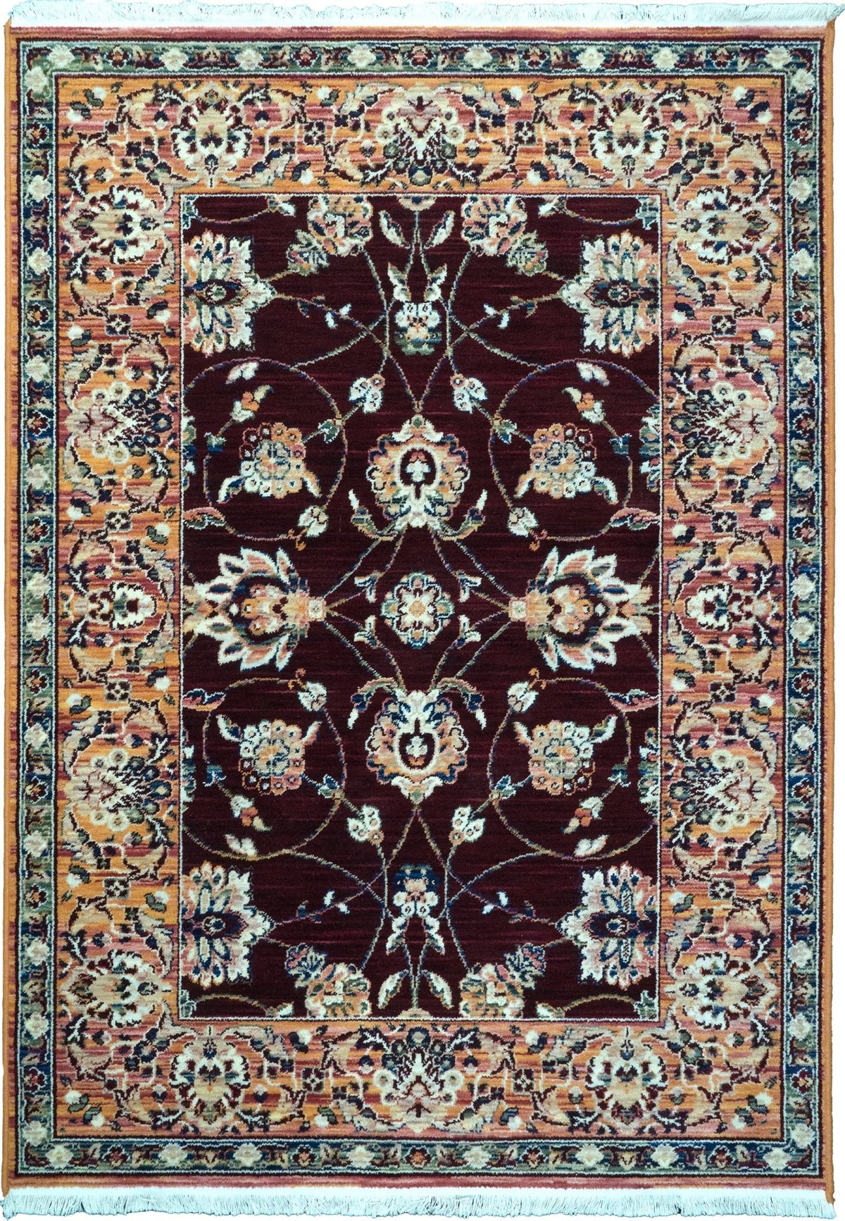 Dynamic Rugs Wade 18608 Power Loomed Traditional Red/Multi Rug