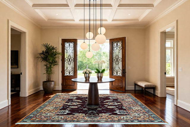 Dynamic Rugs Wade 18608 Power Loomed Traditional Red/Multi Rug