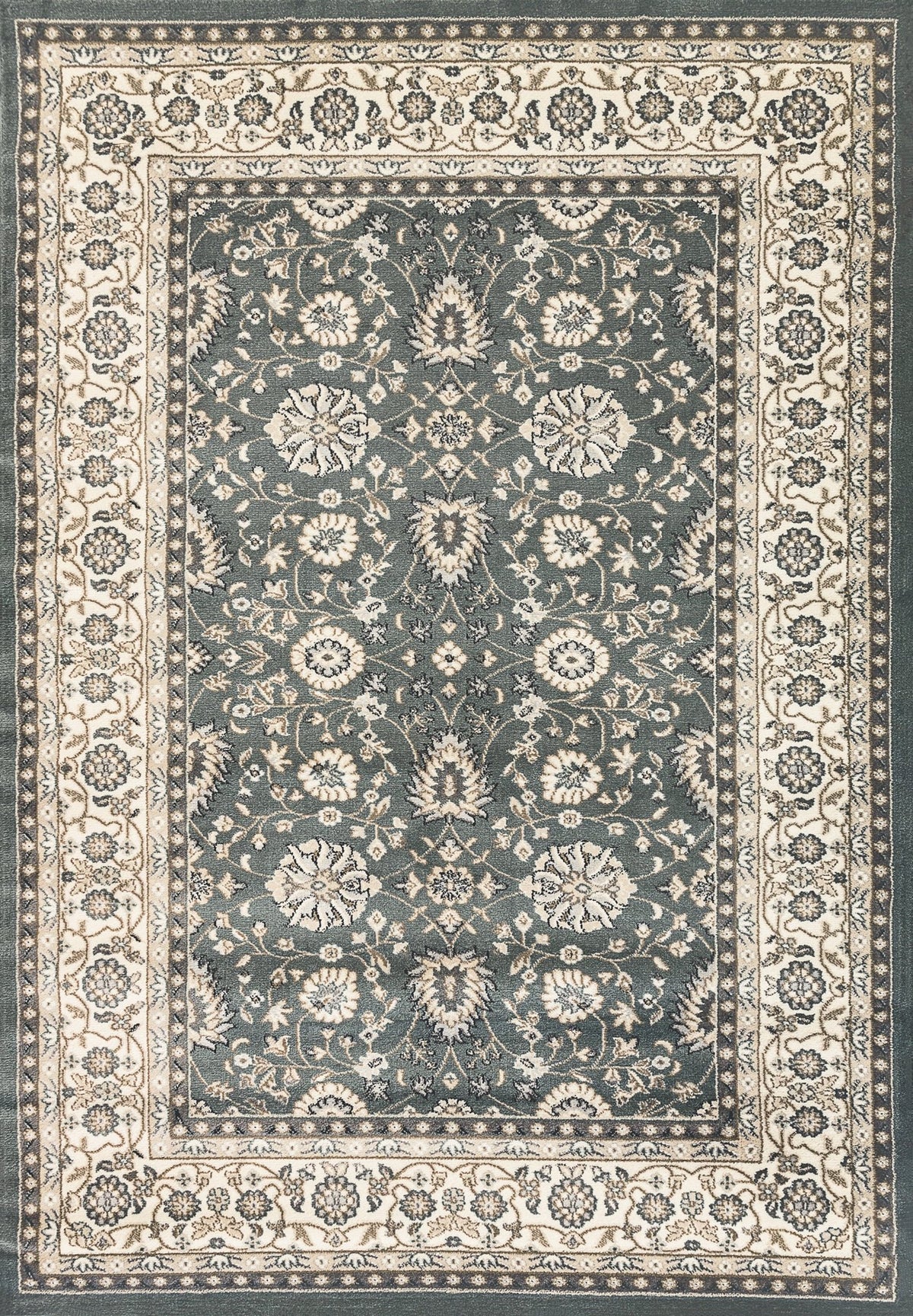 Dynamic Rugs Yazd 2803 Power Loomed Traditional Grey/Ivory Rug