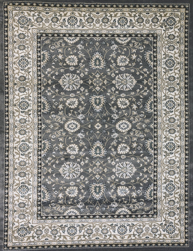 Dynamic Rugs Yazd 2803 Power Loomed Traditional Grey/Ivory Rug