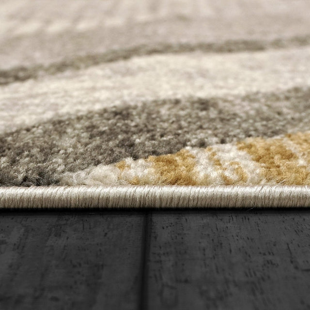 Dynamic Rugs Zahara 4415 Grey/Gold Rug.