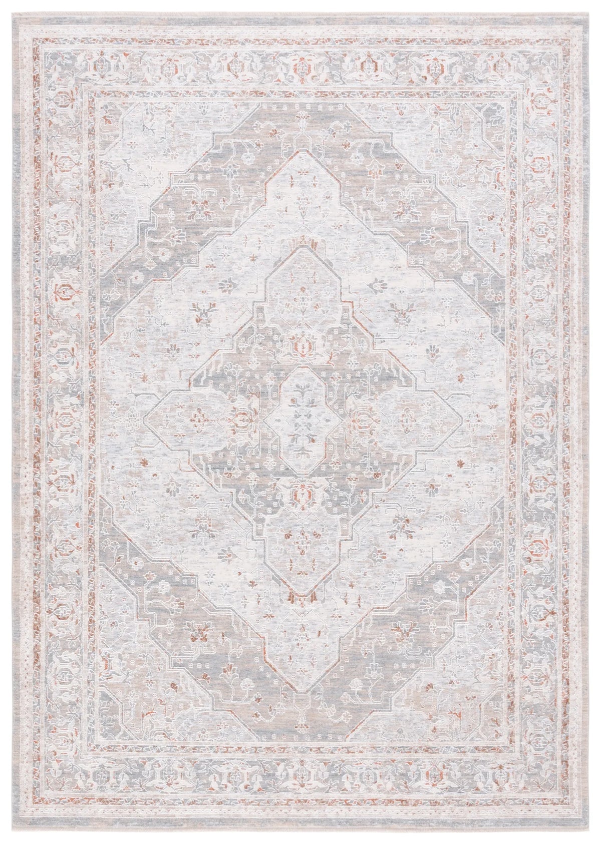 Safavieh Marmara 4'-0" x 6'-0" Rug in Beige / Blue Rust
