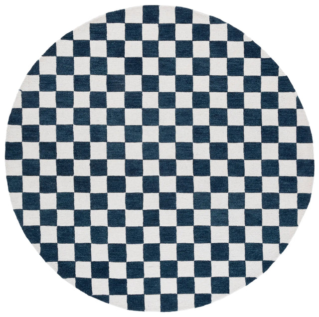 Safavieh Ebony 6'-0" x 6'-0" Rug in Blue / Ivory