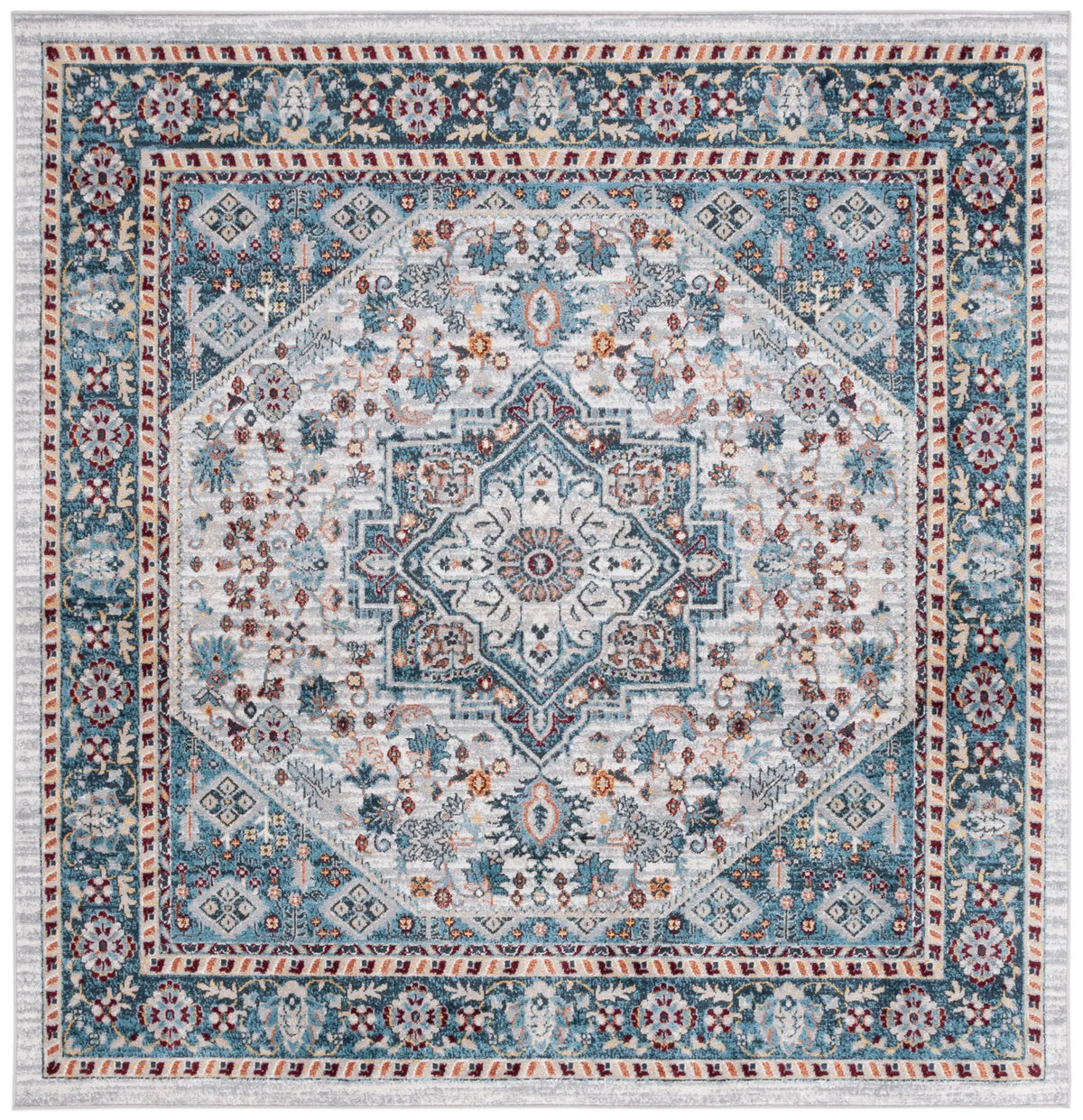 Safavieh Bayside 6'-7" x 6'-7" Rug in Blue / Grey