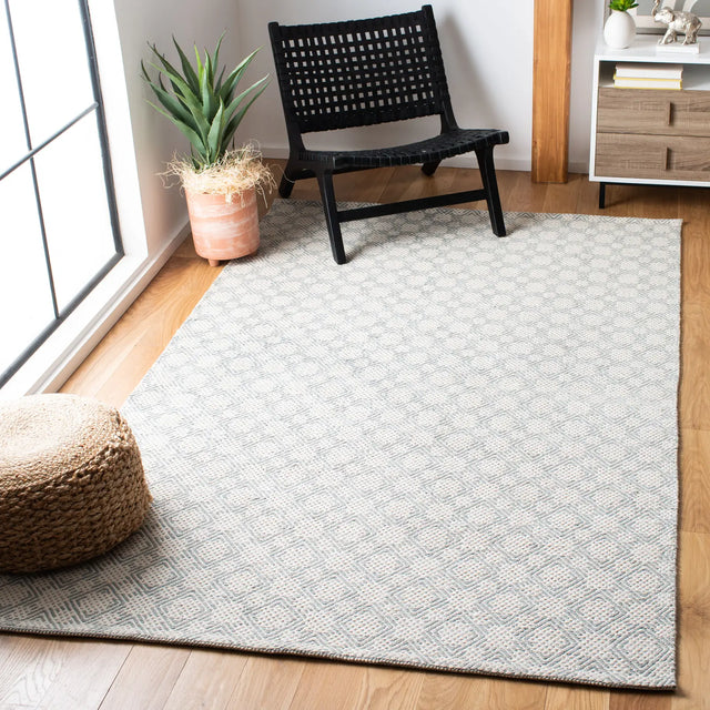 Safavieh Klc-Cotton Kilim 5'-0" x 8'-0" Rug in Grey / Ivory