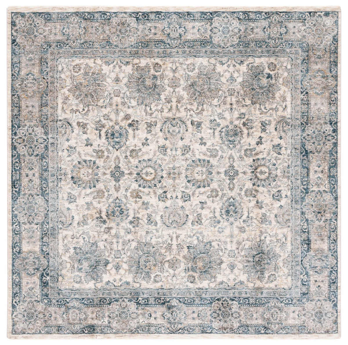 Safavieh Valencia 6'-4" x 6'-4" Rug in Ivory / Blue