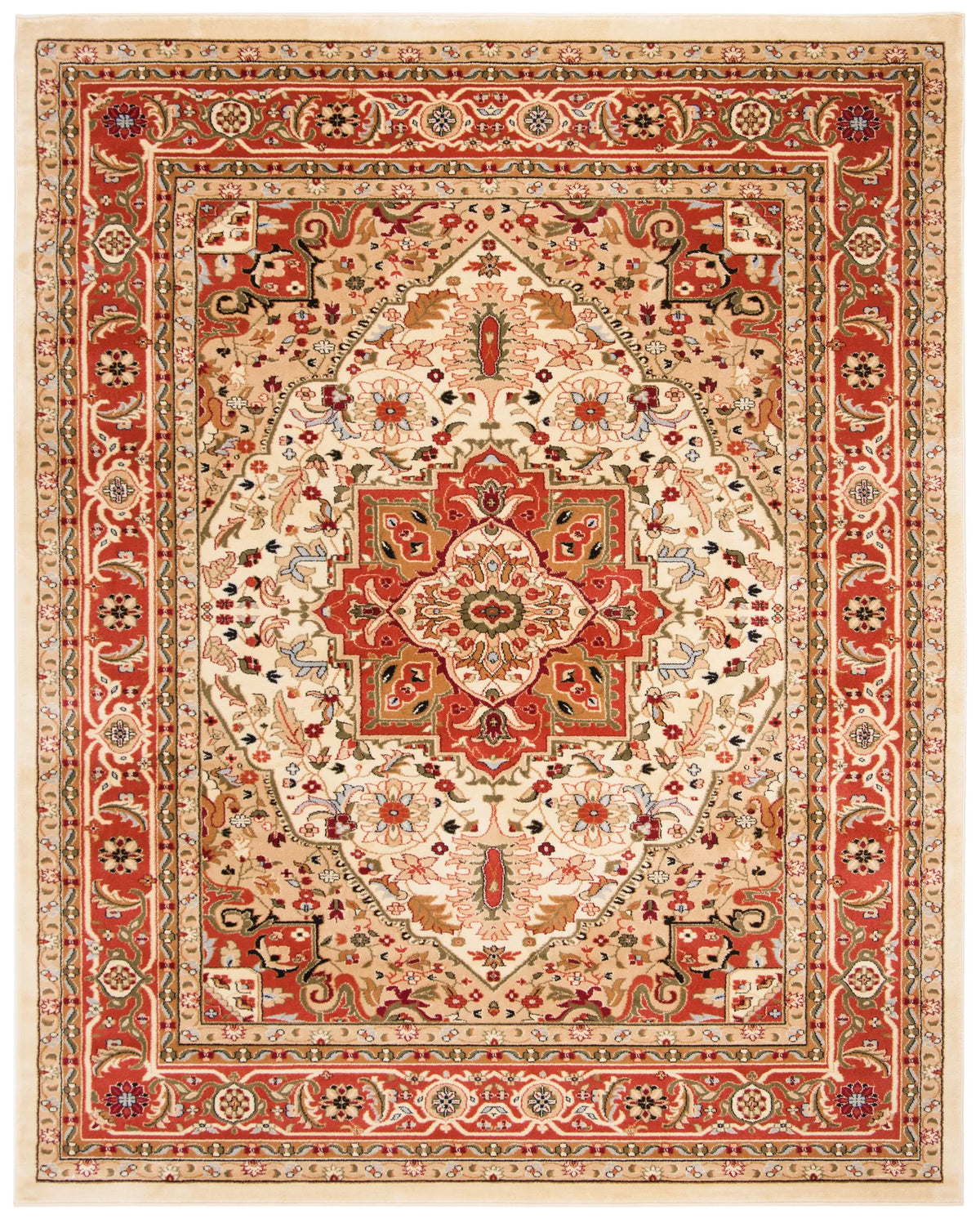 Safavieh Lyndhurst 10'-0" x 14'-0" Rug in Ivory / Rust