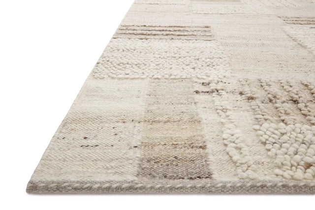Loloi Manfred Man-01 Natural/Stone Rug - rug corner