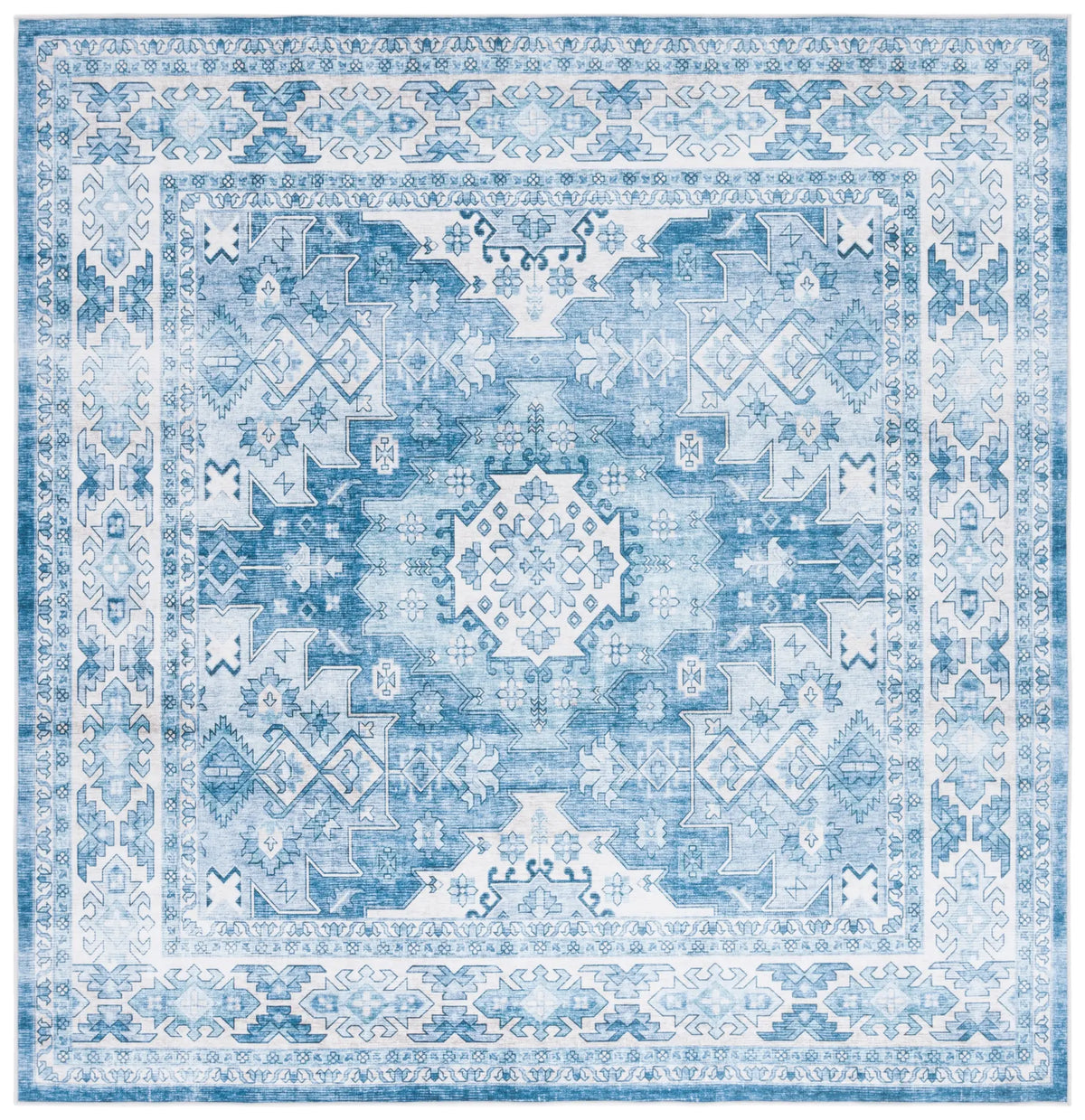 Safavieh Arizona 6'-0" x 6'-0" Rug in Light Blue / Blue