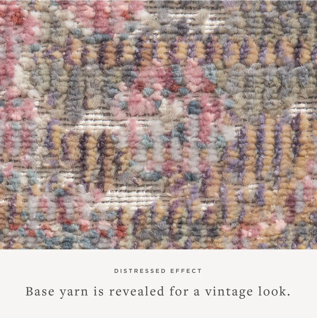Chris Loves Julia x Loloi Rosemarie ROE-01 Stone / Multi Rug - macro detail