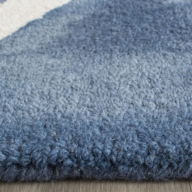 Safavieh Dip Dye 7'-0" x 7'-0" Rug in Navy / Ivory
