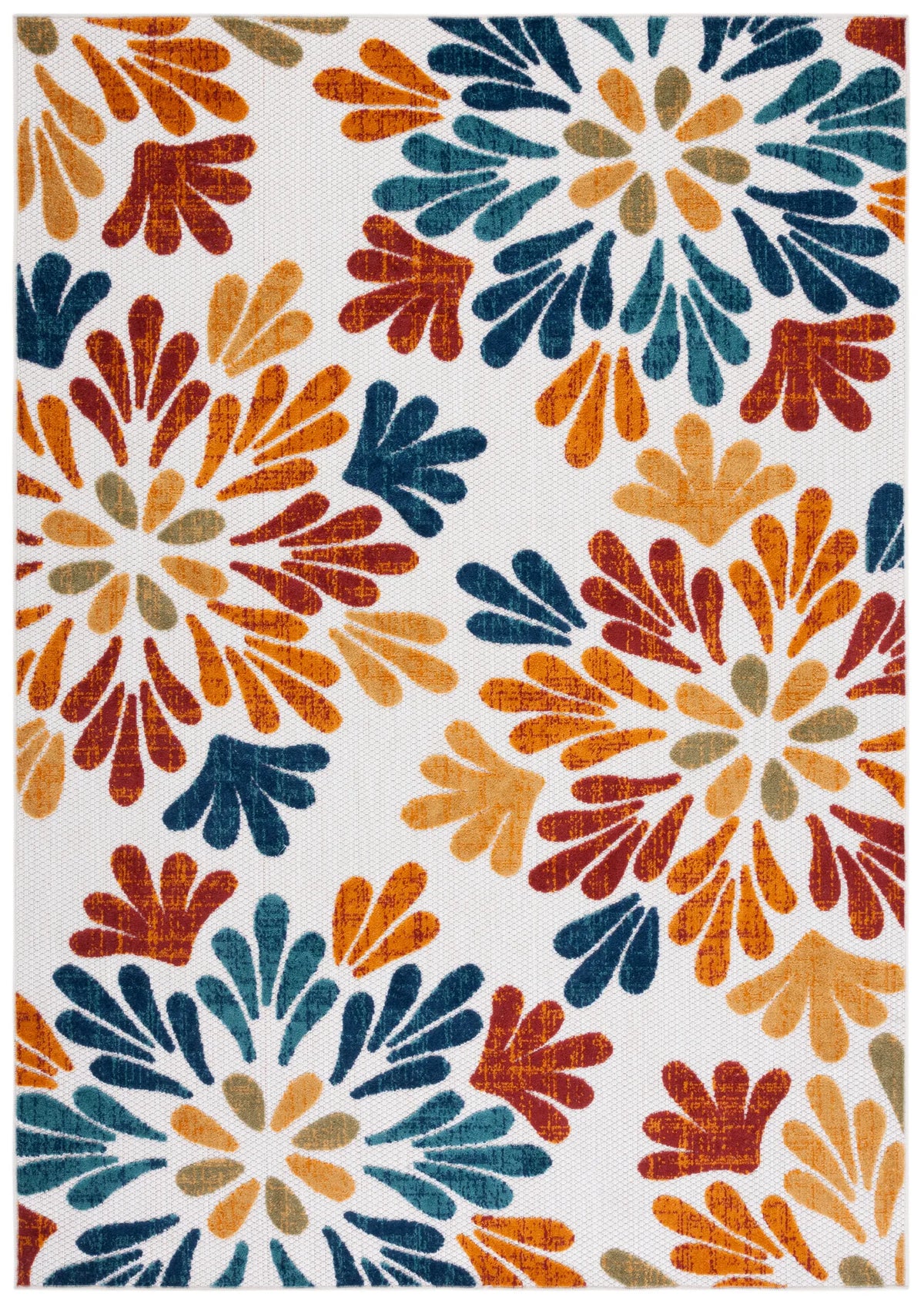 Safavieh Cabana 4'-0" x 6'-0" Rug in Creme / Red