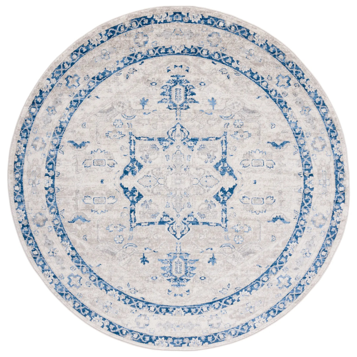 Safavieh Brentwood 6'-7" x 6'-7" Rug in Beige / Blue