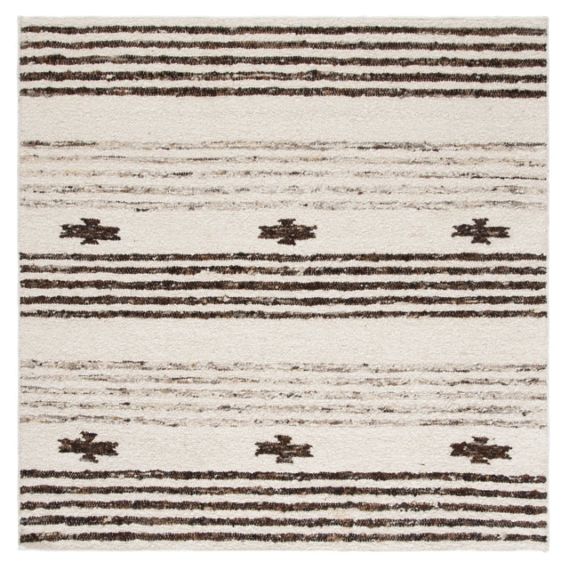 Safavieh Natura 6'-0" x 6'-0" Rug in Black / Ivory