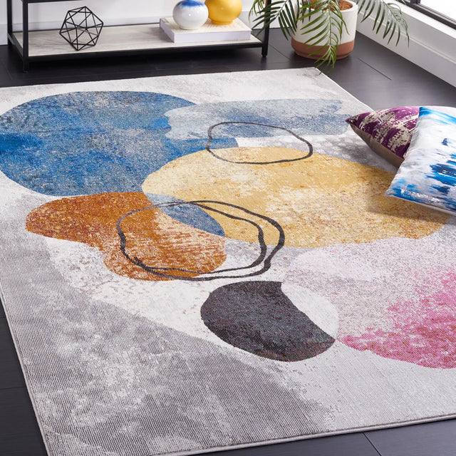 Safavieh Art Studio 4'-0" x 6'-0" Rug in Ivory / Blue