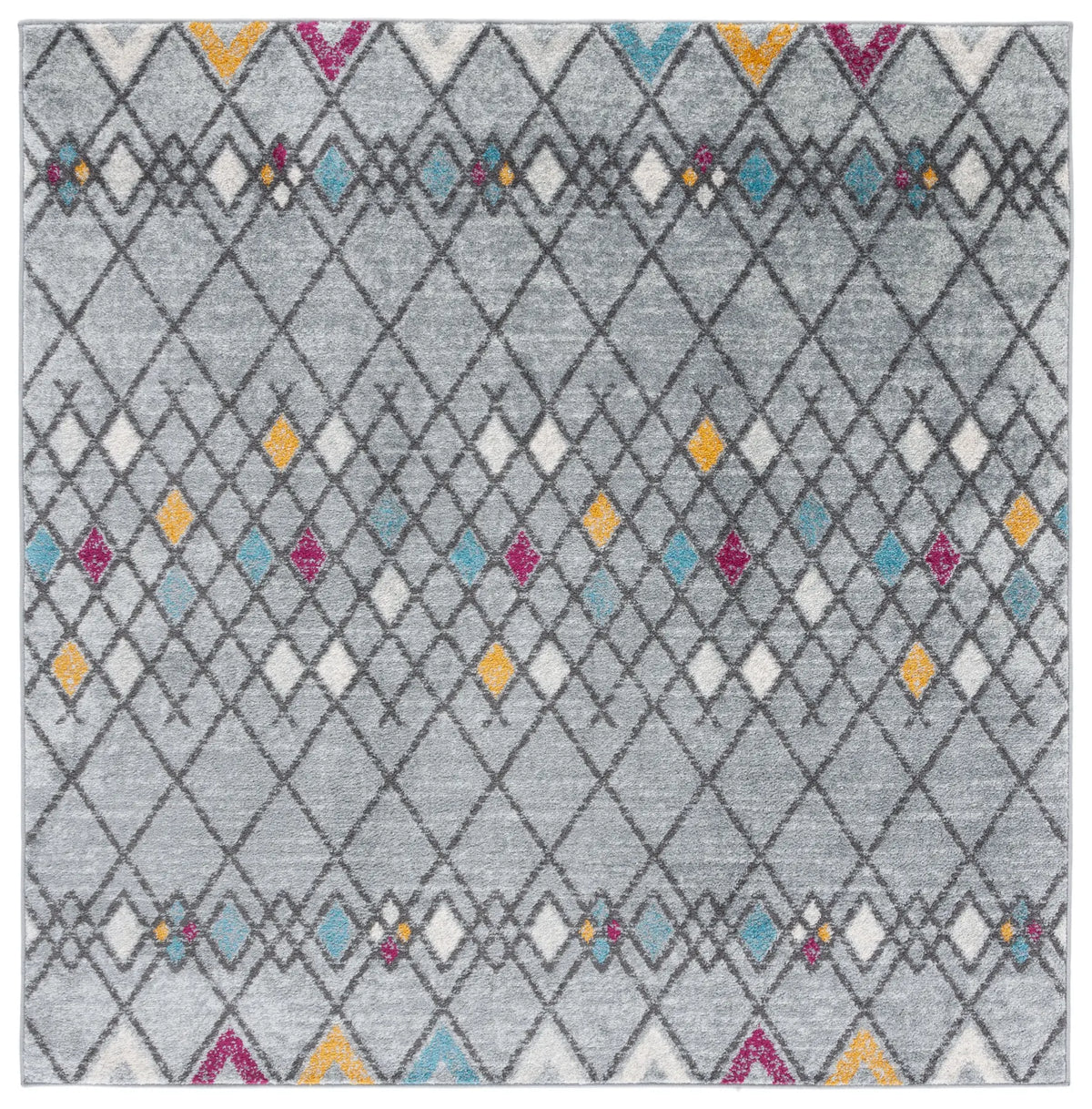 Safavieh Amsterdam 6'-7" x 6'-7" Rug in Grey / Light Grey