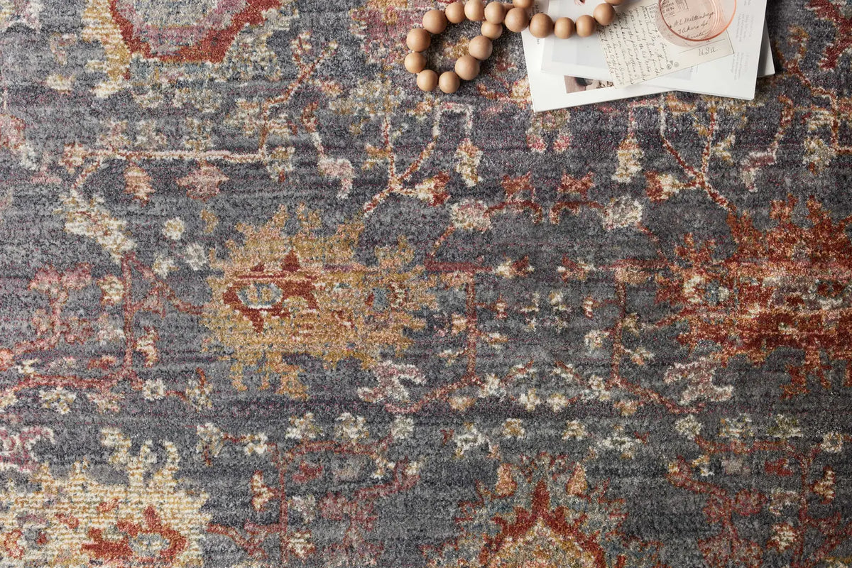 Loloi Giada Gia-01 Grey/Multi Rugs - styled aerial 1