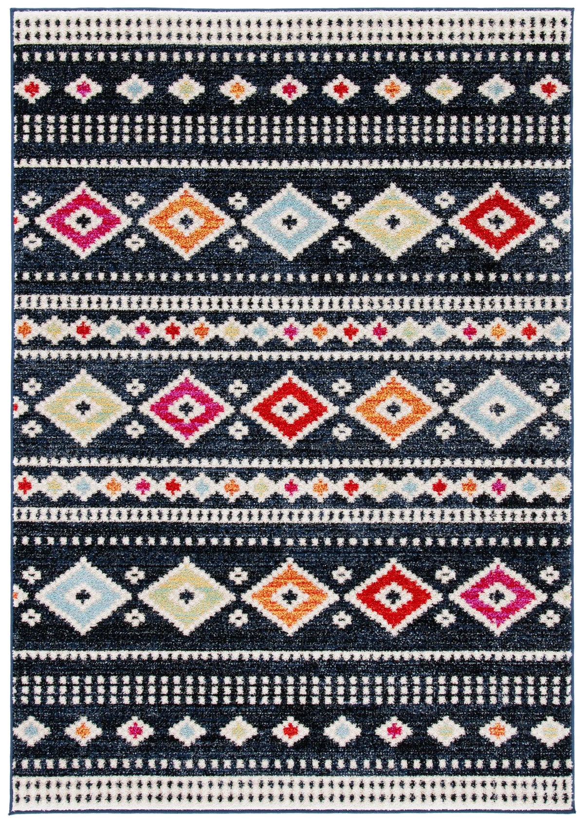 Safavieh Adirondack 4'-0" x 6'-0" Rug in Black / Ivory