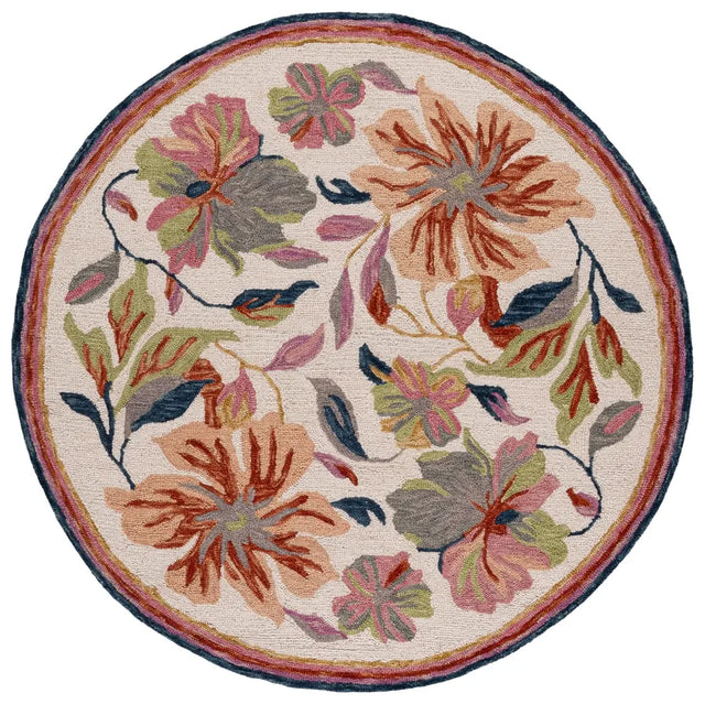Safavieh Jardin 6'-0" x 6'-0" Rug in Ivory / Rust