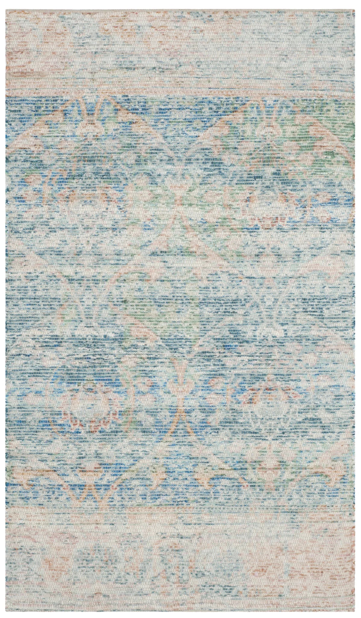 Safavieh Saffron 3'-0" x 5'-0" Rug in Turquoise / Peach