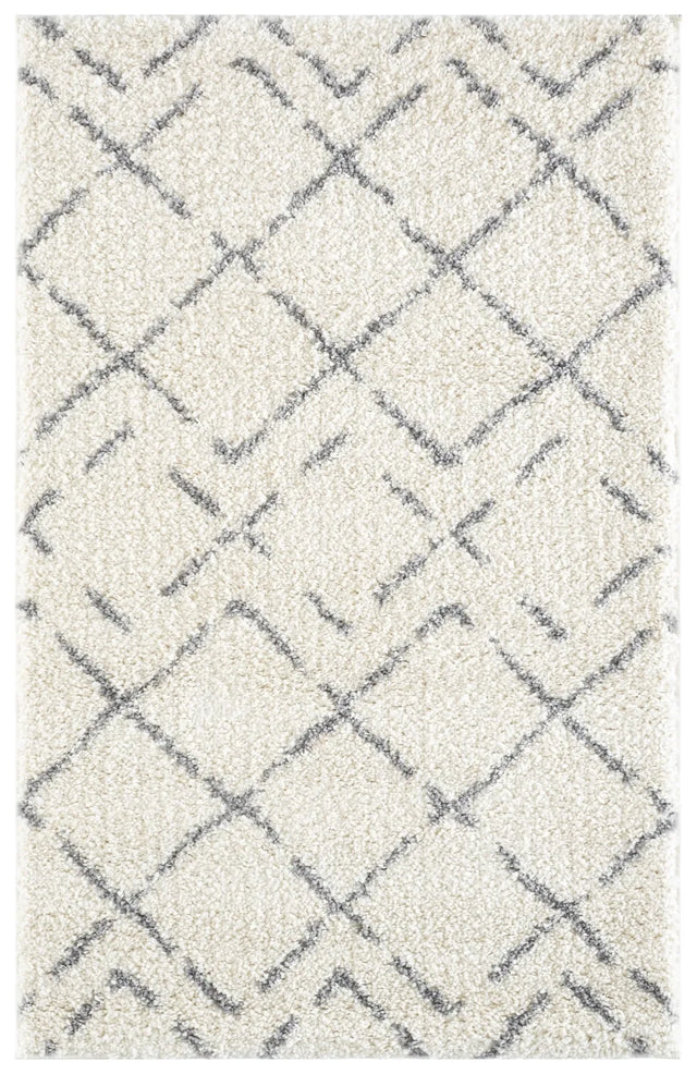 Safavieh Arizona Shag 3'-2" x 5'-0" Rug in Ivory / Grey