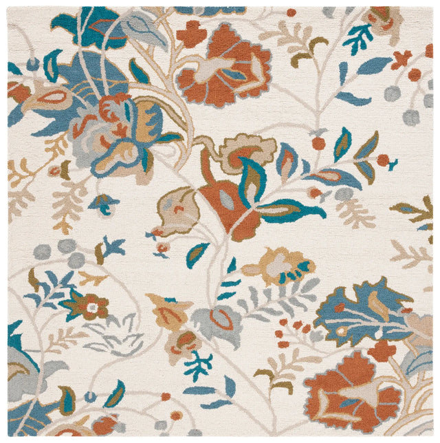 Safavieh Blossom 6'-0" x 6'-0" Rug in Ivory / Blue