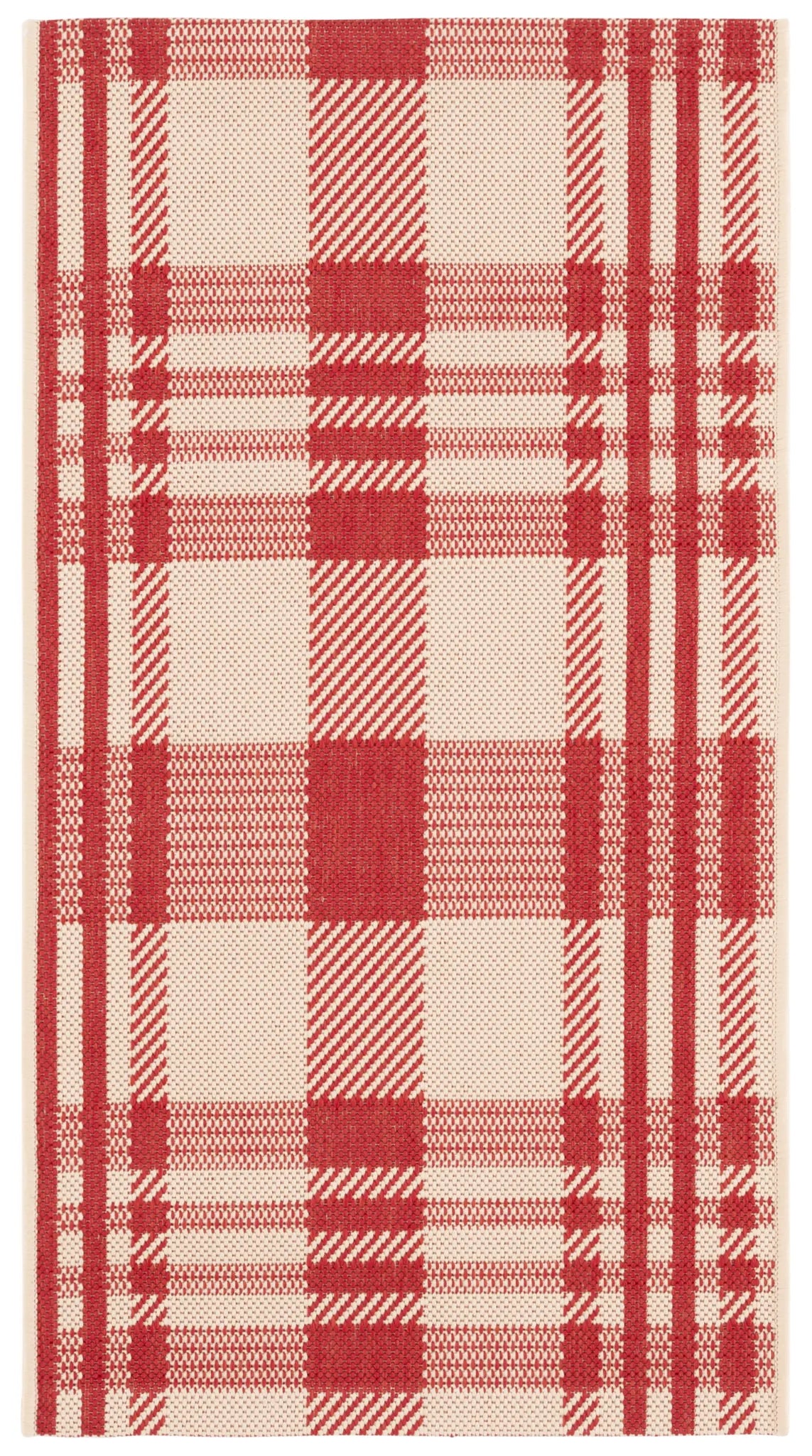 Safavieh Courtyard 2'-0" x 3'-7" Rug in Red / Bone