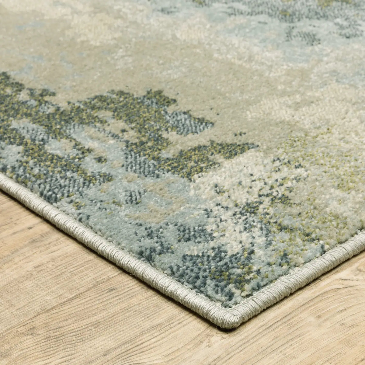 Oriental Weavers Sphinx Branson Br08A Blue/ Green Rugs - corner detail