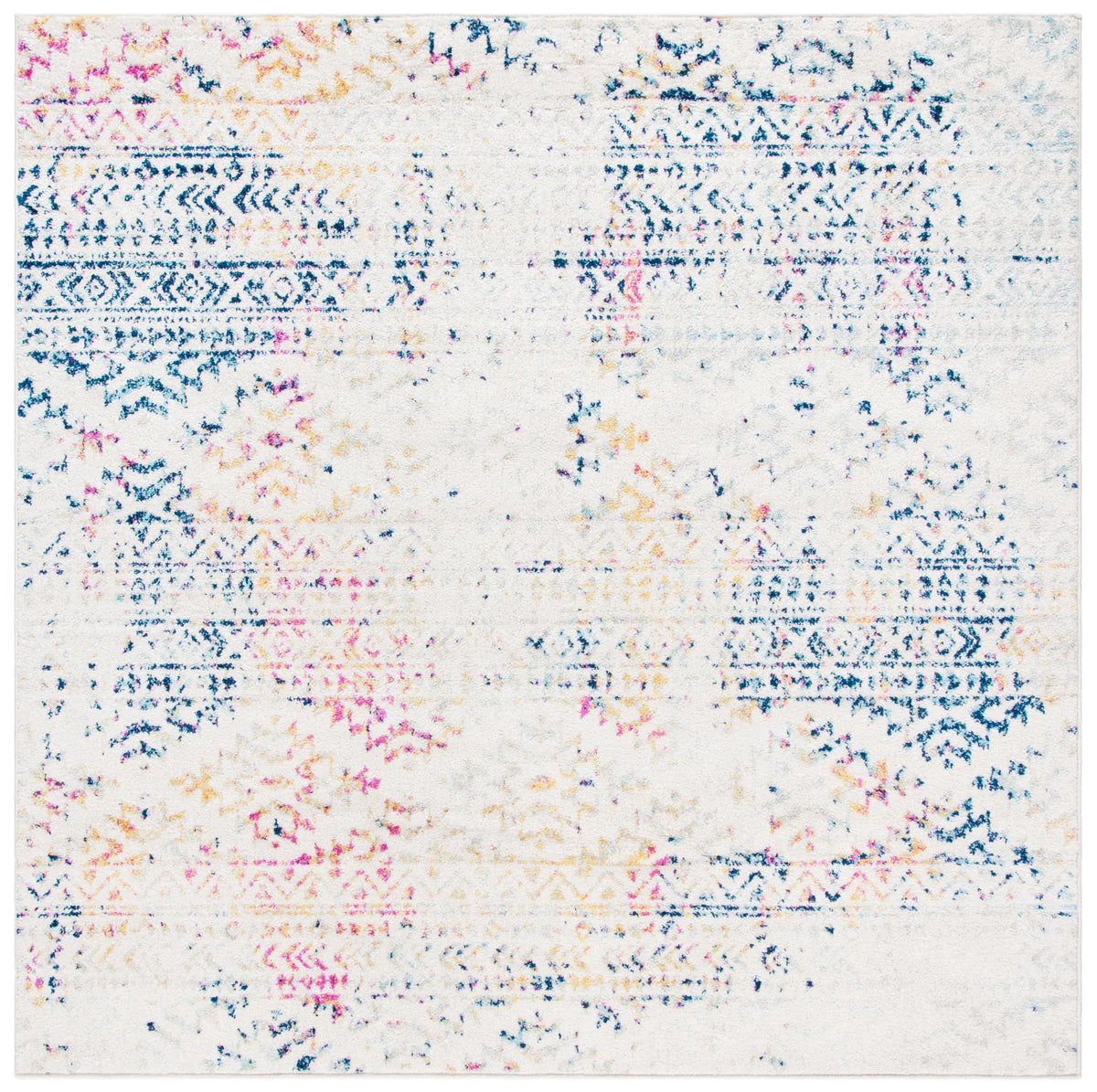 Safavieh Tulum 6'-7" x 6'-7" Rug in Ivory / Blue
