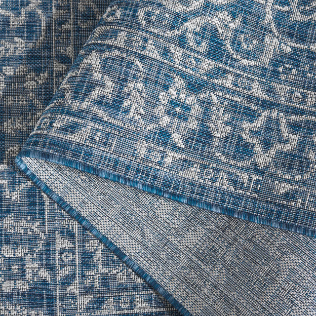 Safavieh Courtyard 5'-3" x 7'-7" Rug in Navy / Grey
