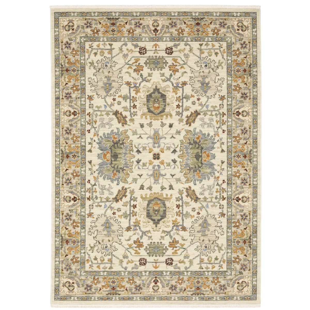 Oriental Weavers Lucca 2063Y Ivory/ Multi Rug - main flat