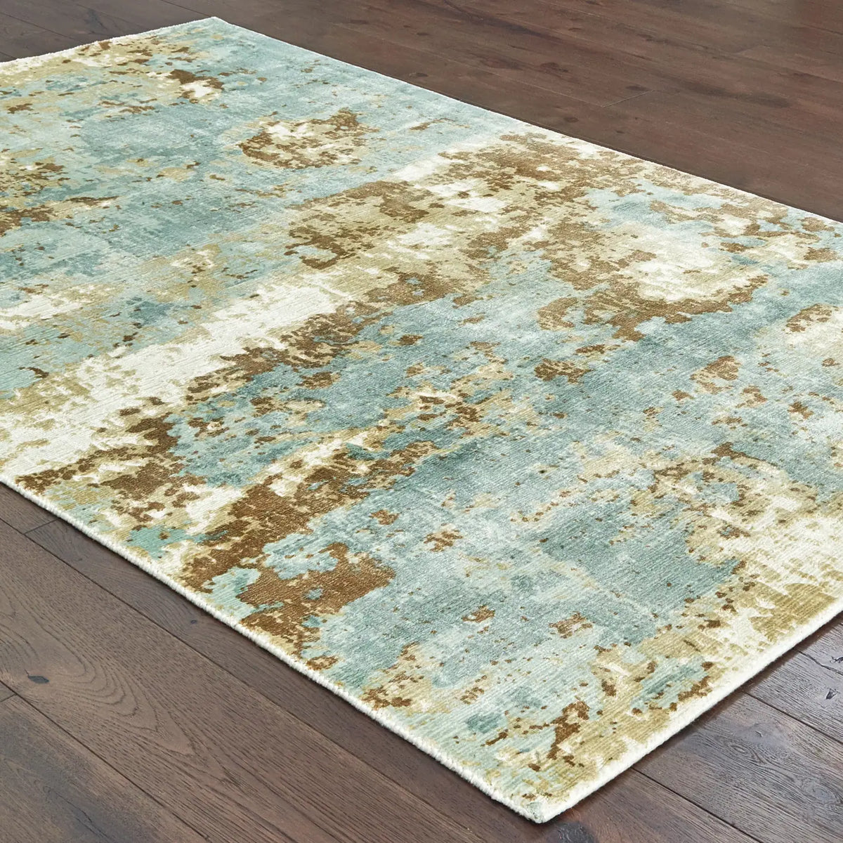 Oriental Weavers Sphinx Formations 70001 Blue / Brown Rugs - angle detail