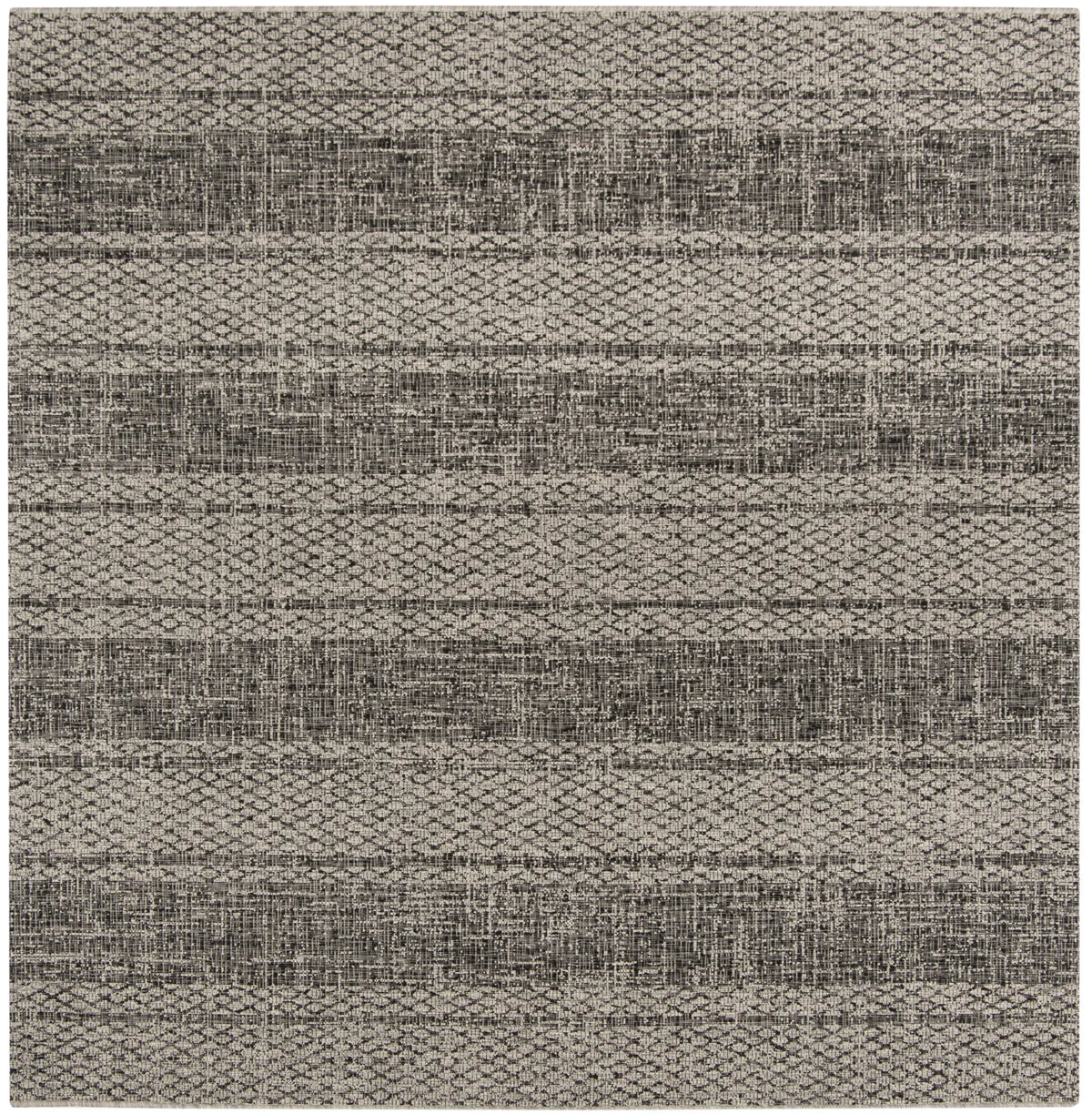 Safavieh Courtyard 6'-7" x 6'-7" Rug in Light Grey / Black