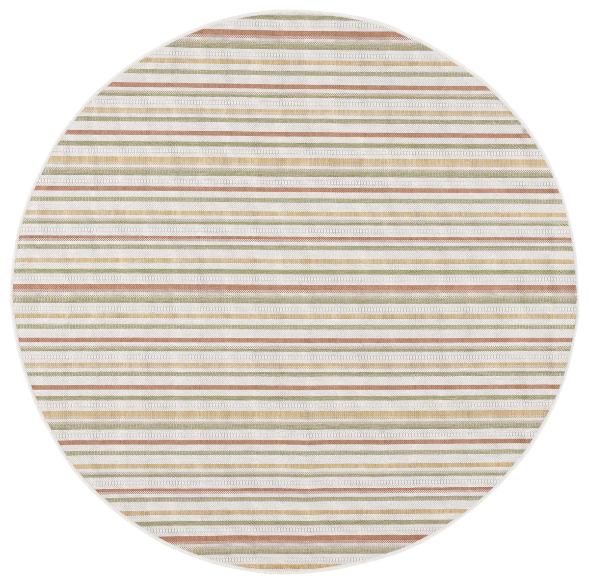 Safavieh Courtyard 6'-7" x 6'-7" Rug in Beige / Rust Yellow
