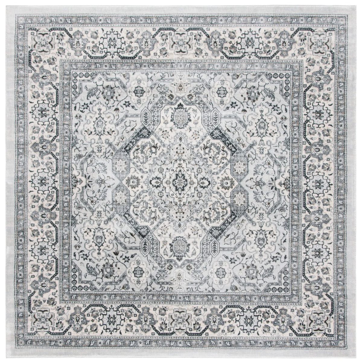 Safavieh Isabella 6'-7" x 6'-7" Rug in Light Grey / Cream