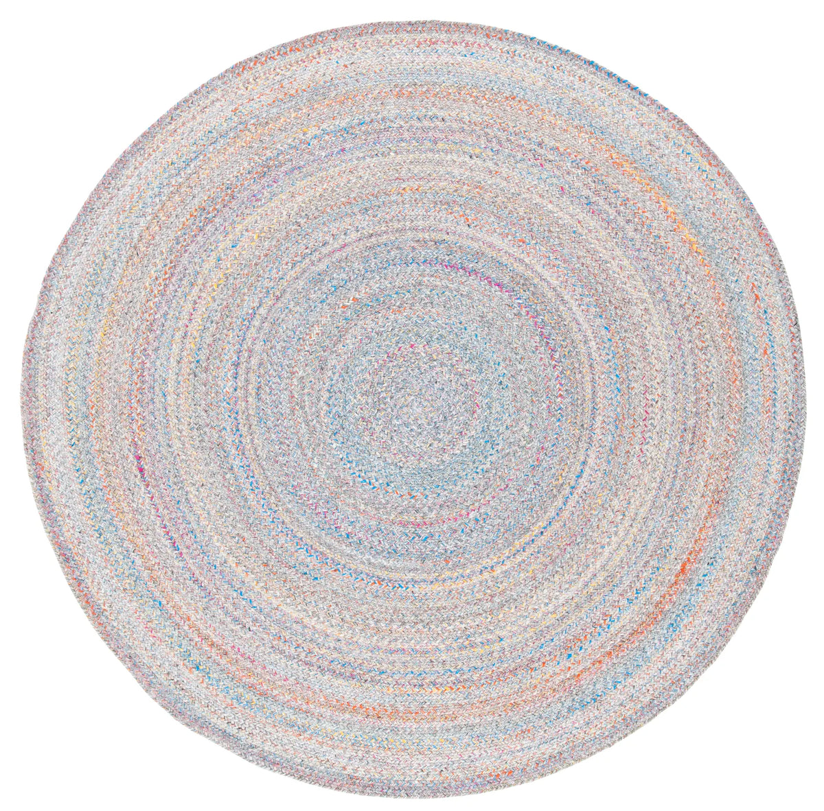 Safavieh Braided 6'-0" x 6'-0" Rug in Yellow / Grey