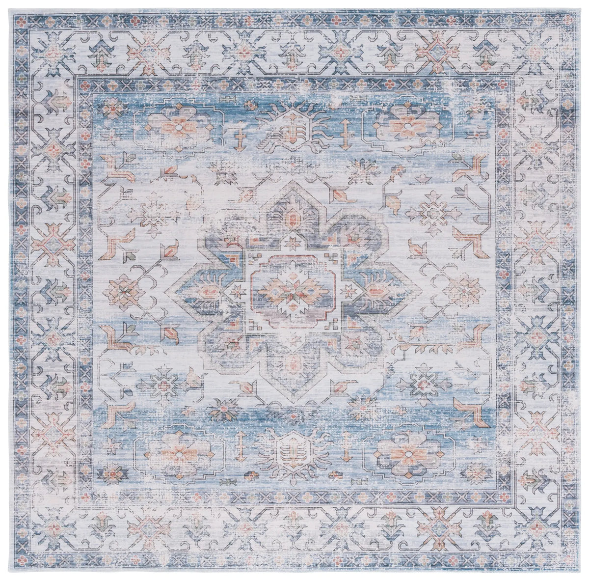 Safavieh Arizona 6'-0" x 6'-0" Rug in Ivory / Light Blue