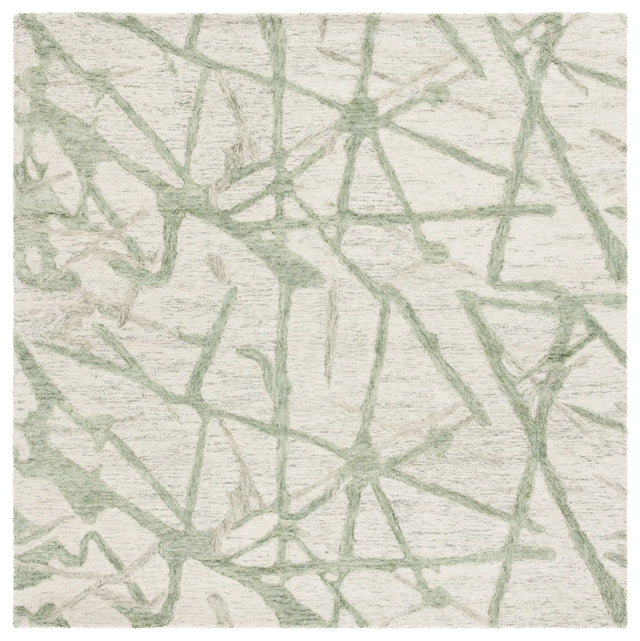 Safavieh Ebony 6'-0" x 6'-0" Rug in Ivory / Light Green