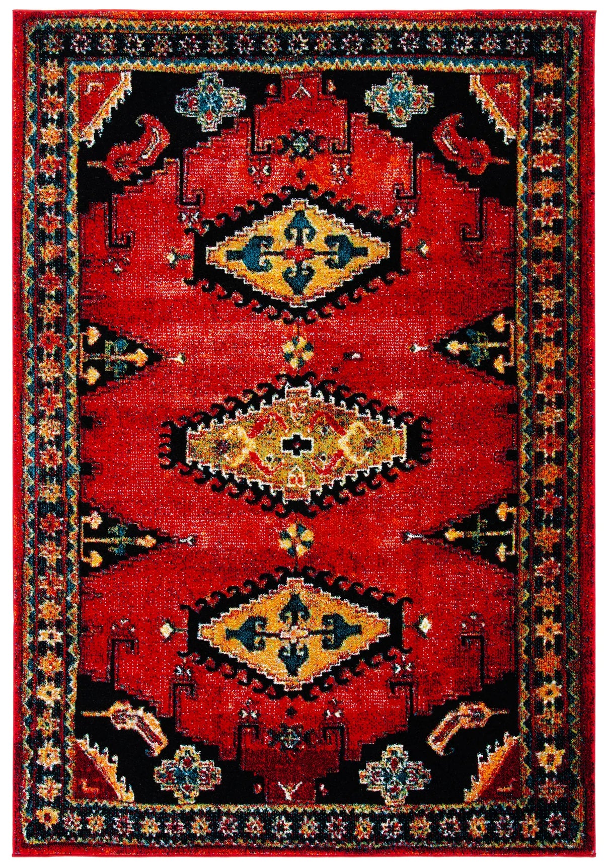 Safavieh Vintage Hamadan 4'-0" x 6'-0" Rug in Red / Black