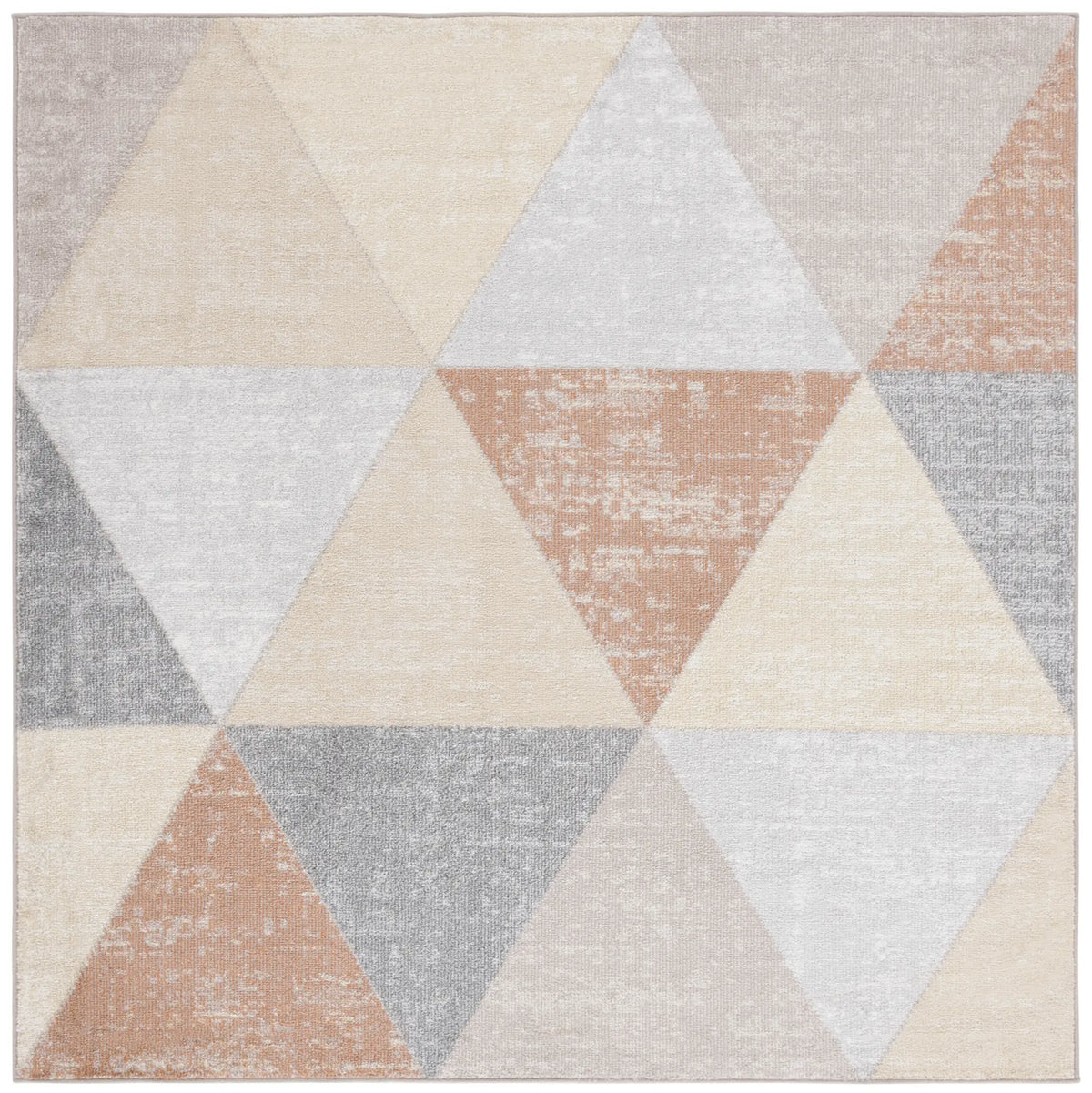 Safavieh Phoenix 500 6'-7" x 6'-7" Rug in Grey / Rust